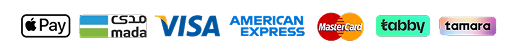 Accepted payment methods: Apple Pay, mada, Visa, American Express, Mastercard, Tabby, Tamara